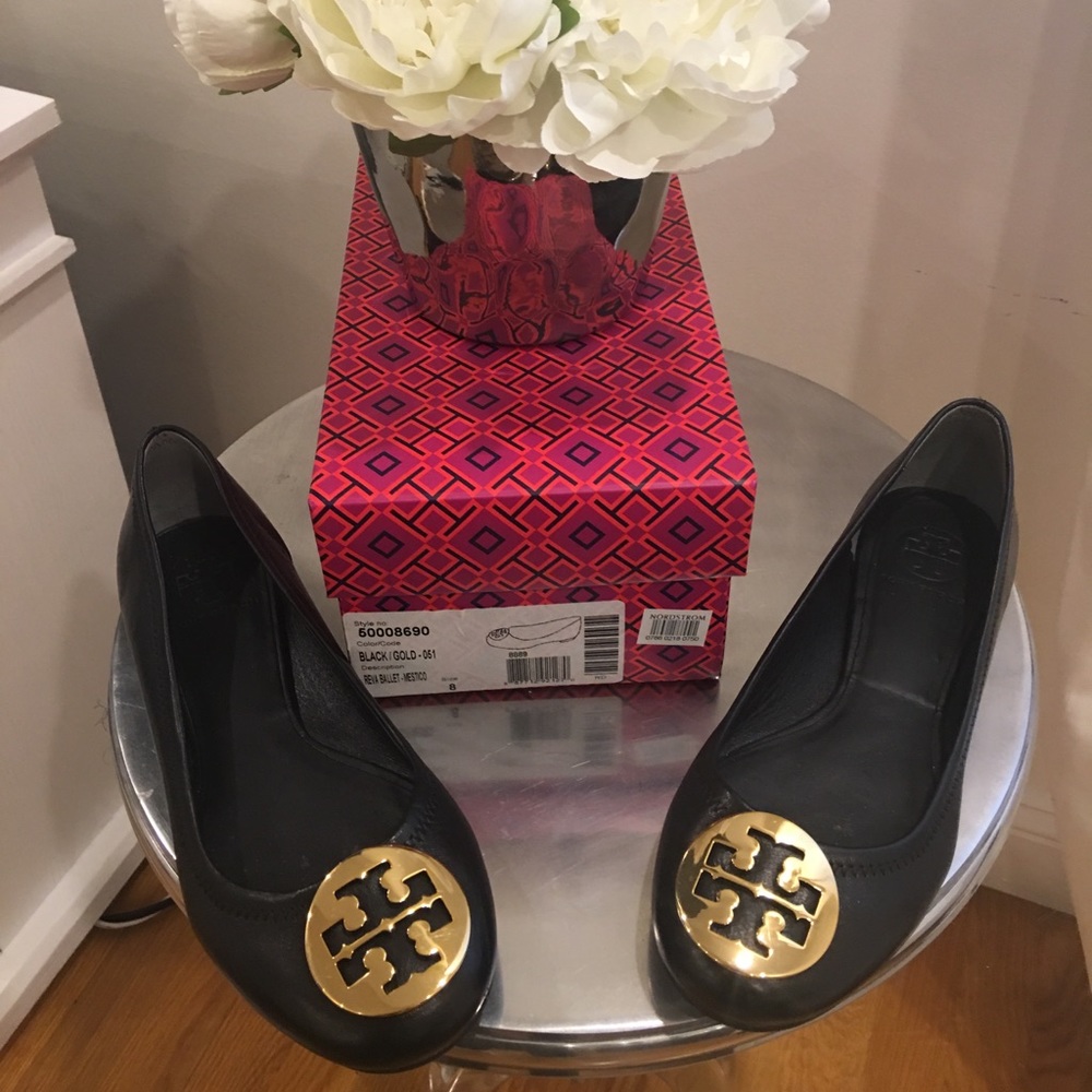 Tory Burch Reva Ballet Shoes Black